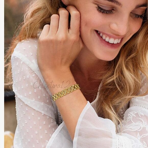 New ChunkyâGold/SilverâChainâLinkâBracelet - Picture 9 of 16